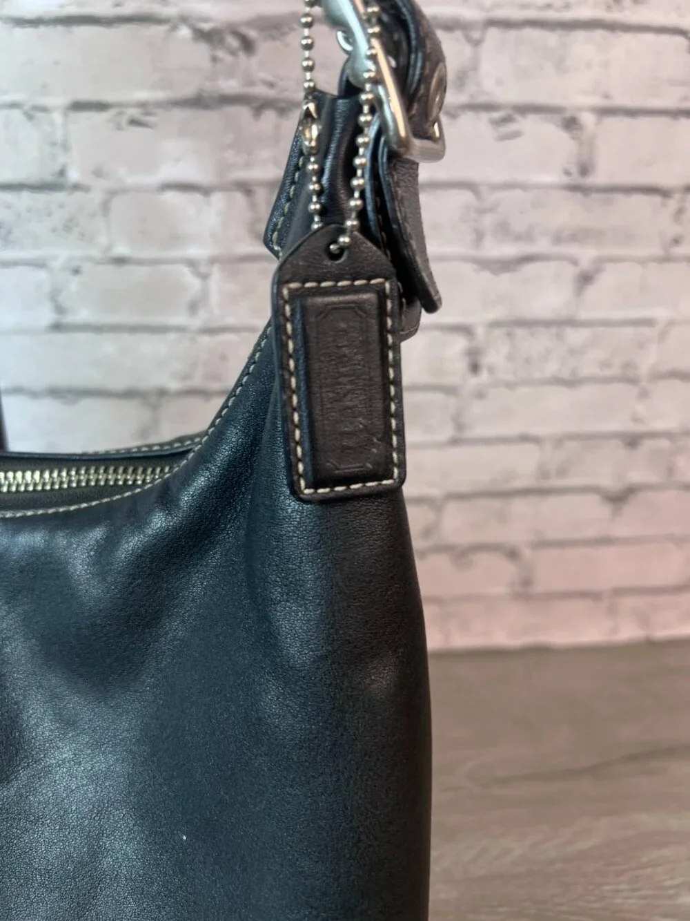 COACH Vintage Legacy Ergo Hobo Convertible Crossbody Shoulder Bag Black 9566